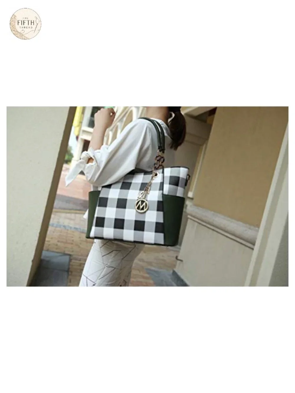 2-Piece Vegan Leather Tote Bag Set with Wristlet Wallet